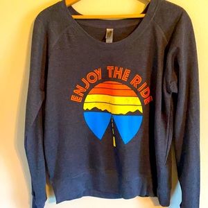 Enjoy the Ride Lightweight Sweat Shirt Gray L